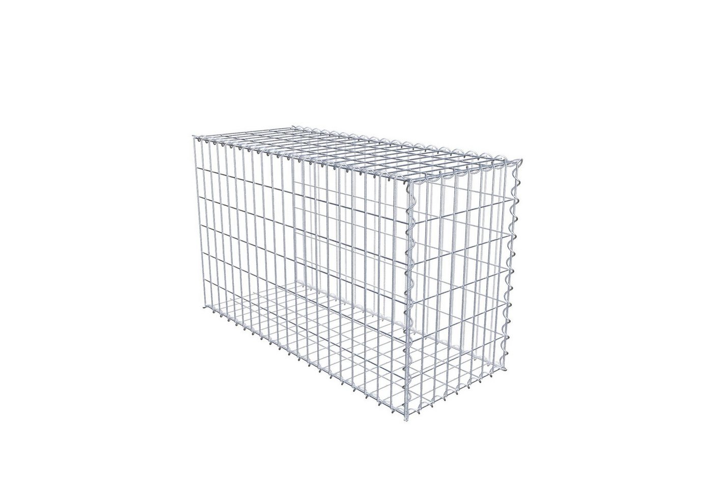 Gabiona Gabionenzaun Anbaugabione Typ 2 100 cm x 60 cm x 40 cm (L x H x T), Maschenweite 5, (Anbaugabione Typ 2 100 cm x 60 cm x 40 cm (L x H x T), Maschenweite 5 cm x 10 cm, Spirale) Gabiona Gabionenzaun Anbaugabione Typ 2 100 cm x 60 cm x 40 cm (L x H x T), Maschenweite 5, (Anbaugabione Typ 2 100 cm x 60 cm x 40 cm (L x H x T), Maschenweite 5 cm x 10 cm, Spirale) von Gabiona