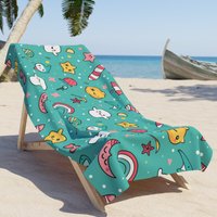 Kawaii Strand Buddy Handtuch - Verspielte Drucke Für Kinder, Ideal Sonnenverwöhnte Strandabenteuer von Gadgetalicious