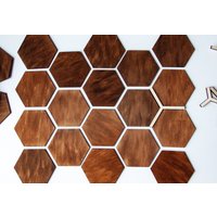 Waben-Wandplatte, Waben-Wanddekor, Sechseck-Holzwandkunst, Sechseck-Wandplatte, Sechseck-Wandfliese, Holz-Hexagon-Panels von GalangaStore