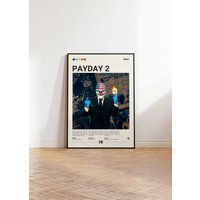 Payday 2 Poster, Gaming Room Wandposter, Print, Gamer Geschenk, Videospiel Wandkunst von GamePrintsNordic