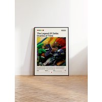 The Legend Of Zelda Ocarina Time Poster, Breath The Wild Spielzimmer Gaming Wandposter, Print, Gamer Geschenk von GamePrintsNordic