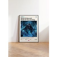 World Of Warcraft Poster, Wrath The Lich King Gaming Room Wandposter, Gamer Geschenk, Videospiel Poster von GamePrintsNordic