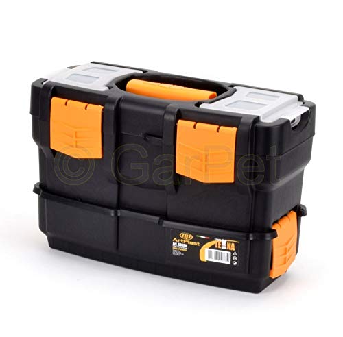 Werkzeugkoffer leer doppelt stapelbar Werkzeug Angel Box Kiste Kasten Toolbox 35 von GarPet