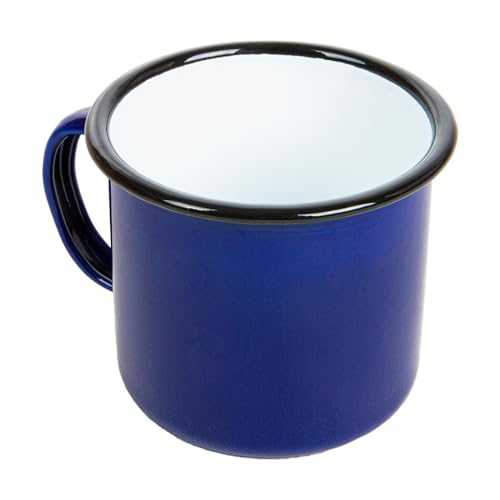 6 Stück - Tassen 'Enamelware', 350 ml, Ø 8 x 8 cm, Blau, emailliertes Eisen von Garcia de Pou