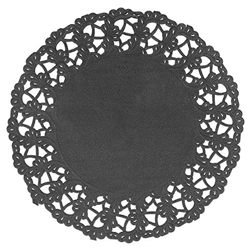 Garcia de Pou 250 Einheit rund Deckchen, 14 cm, Papier, schwarz, 14 x 30 x 30 cm von Garcia de Pou