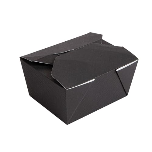 Garcia de Pou 50 Stück – amerikanische Boxen Thepack, 780 ml, 230 + 12 Pp G/M2, 11,3 x 9 x 6,3 cm, Schwarz, Nano-Mikro-Wellpappe von Garcia de Pou