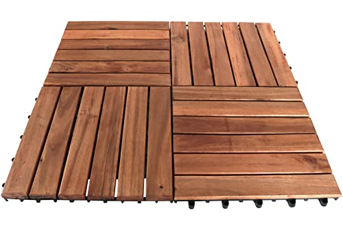 Akazien Holzfliesen Terrassenfliesen 4 Stück 30x30 cm Garten Holz Fliese Akazien Holzfliesen Terrassenfliesen 4 Stück 30x30 cm Garten Holz Fliese von Garden Tiles
