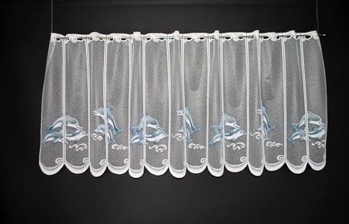 Gardinen Kranzusch Scheibengardine Delfin 60x330 cm H/B weiß grau-blau Bistrogardine Vorhang Küche 1er Pack Gardinen Kranzusch Scheibengardine Delfin 60x330 cm H/B weiß grau-blau Bistrogardine Vorhang Küche 1er Pack von Gardinen Kranzusch