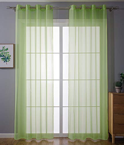 2er-Pack Ösen Gardinen Transparent Vorhang Set Wohnzimmer Voile Ösenvorhang Bleibandabschluß HxB 145x140 cm Apfelgrün, 203322 2er-Pack Ösen Gardinen Transparent Vorhang Set Wohnzimmer Voile Ösenvorhang Bleibandabschluß HxB 145x140 cm Apfelgrün, 203322 von Gardinenbox