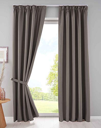 Gardinenbox 2er Set Verdunkelungsvorhänge Blickdicht »Newyork« verdeckte Schlaufen Taupe HxB 225x140 cm Thermo-Gardine Blackout schalldämmend ÖKOTEX Kräuselband, 202020610-2 Gardinenbox 2er Set Verdunkelungsvorhänge Blickdicht »Newyork« verdeckte Schlaufen Taupe HxB 225x140 cm Thermo-Gardine Blackout schalldämmend ÖKOTEX Kräuselband, 202020610-2 von Gardinenbox