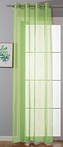 Ösenvorhang Transparent »Uni« Gardine HxB 145x140 cm Apfelgrün Stores Vorhang Ösen Bleibandabschluß Wohnzimmer, 20332-cn Ösenvorhang Transparent »Uni« Gardine HxB 145x140 cm Apfelgrün Stores Vorhang Ösen Bleibandabschluß Wohnzimmer, 20332-cn von Gardinenbox