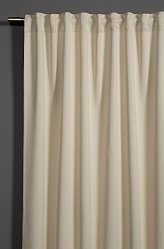 GARDINIA Vorhang mit integriertem Gardinenband, Gardine zur Abdunklung, Blickdicht, Verdunkelnd, Schallabsorbierend, Dimout, Natur, 140 x 245 cm von Gardinia