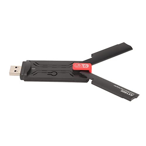 Garsent Kabelloser USB-WLAN-Adapter für PC, 802.11ax/ac/a/b/g/n Dual Band USB3.0-WLAN-Dongle, 5 GHz/1201 Mbit/s 2,4 GHz/573,5 Mbit/s, High-Gain-Antenne für Desktop-Laptops Windows 11/10 von Garsent