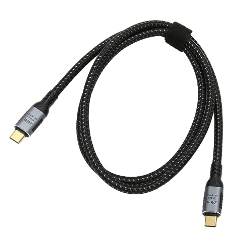 Garsent USB 4.0 Gen 3 Datenkabel 40 Gbit/s Übertragung 240 W Ladeunterstützung 8K 60 Hz Display Typ C auf Typ C Kabel für Laptop Tablet (150cm) von Garsent