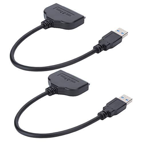 USB-Konverter, 2 Tragbare Festplattenadapter, USB 3.0 zu SATA 2.5-Adapterkabel, Stabile Leistung, Hohe Übertragungseffizienz, Geeignet für Windows XP 32/64 Bit von Garsent