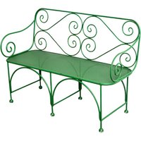 Elegante antik Garten Sitzbank aus Gusseisen - Milaine / rot / 160x48x90cm von Gartentraum.de