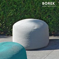 Kleiner Outdoor Sitzsack in grau - Borek - modern - Crochette Sitzkissen von Gartentraum.de