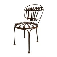 Stilvoller Stuhl für den Garten nostalgisch - Josette / rot von Gartentraum.de
