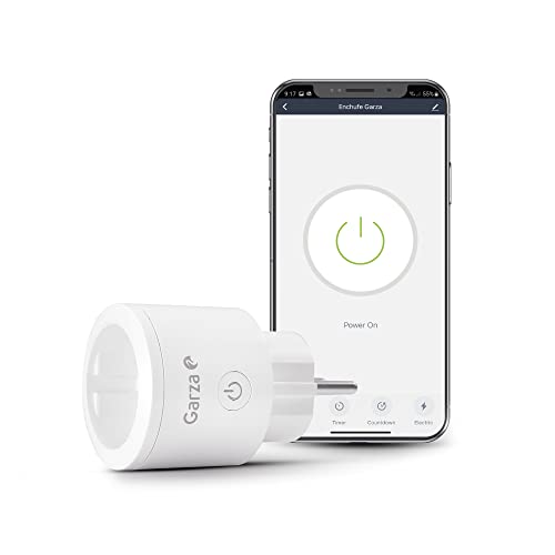 Garza - SmartHome Smart Plug WLAN-Stecker, kabellos, kompatibel mit Alexa und Google Home. Funksteckdose, programmierbar Kompatibel mit iOS und Android von Garza