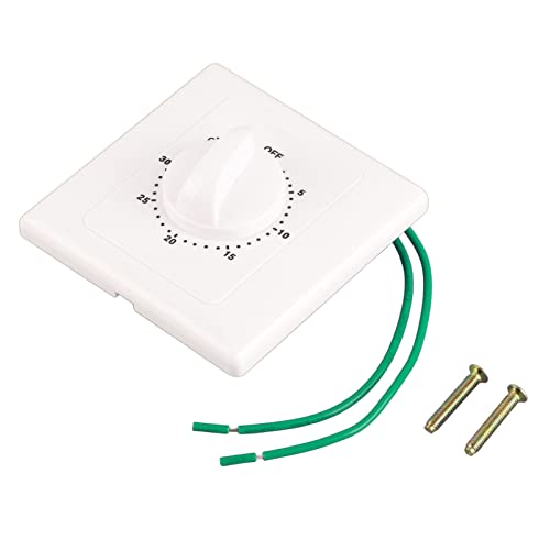 Countdown-Timer-Schalter, Mechanischer Timer-Schalter – AC 220 V, 30/60/120 Min. Hochleistungspumpen-Timer, Mechanischer Zeitschalter, Countdown-Steuerung, 86 Panel Für Lichter(30min) von Gavigain