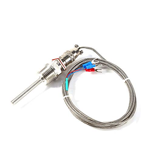 rtd wire Temperatursensor RTD PT100-Temperatursensor Wasserdichtes Geerdetes Thermoelement PID-Temperaturregler – 1/2 Zoll NPT-Gewinde Mit 2-Meter-Kabel Temperaturwandler von Gavigain