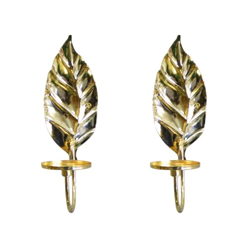 Gaxcent Wandkerzenhalter Kerzenleuchter Eisen Blattförmiger Kerzenständer Wand Teelichthalter Wandleuchter Blatt Dekorative Kerzen Halterung zum Aufhängen Windlicht 2 Stück,Gold Gaxcent Wandkerzenhalter Kerzenleuchter Eisen Blattförmiger Kerzenständer Wand Teelichthalter Wandleuchter Blatt Dekorative Kerzen Halterung zum Aufhängen Windlicht 2 Stück,Gold von Gaxcent