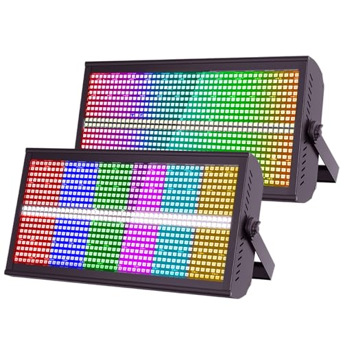 GdjRttk 2PCS 768 LED Wallwasher Außen Bühnenlicht, RGBW Strahler Partylicht mit DMX512 Kontrolle, Gebäudebeleuchtung Außenwandleuchte für Live-Events, Bars, Disco, Weihnachten, Halloween, Hochzeit von GdjRttk