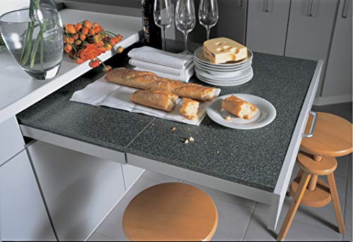 Gedotec Ausziehtisch-Beschlag freitragend Tisch-Ausziehbeschlag mit absenkbarer Front - TOPAFLEX | Auszugslänge 810 mm | Auszüge für Holz-Schubkästen | 1 Set - Führungen ausziehbar für Schubladen Gedotec Ausziehtisch-Beschlag freitragend Tisch-Ausziehbeschlag mit absenkbarer Front - TOPAFLEX | Auszugslänge 810 mm | Auszüge für Holz-Schubkästen | 1 Set - Führungen ausziehbar für Schubladen von Gedotec