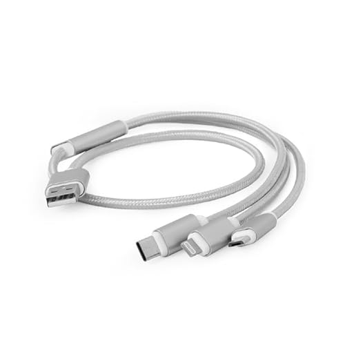CABLE USB CHARGING 3IN1 1M/SILV CC-USB2-AM31-1M-S GEMBIRD von Gembird
