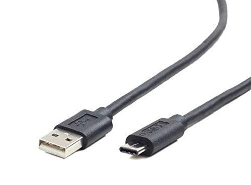Gembird CCP-USB2-AMCM-1M USB 2.0 auf Type-C Kabel (AM/cm), 1 m Schwarz von Gembird