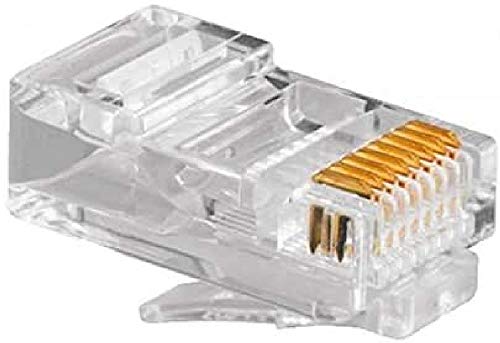 Gembird RJ45-Stecker Kategorie 5 UTP PLUG3UP6/100, 100 Stück, Schwarz, Transparent, 100 Stück von Gembird