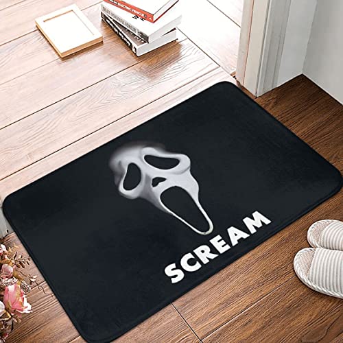 Eingangstürmatte Scream Horror Movie Badezimmermatte Scream Movie Fußmatte Wohnzimmer Teppich Outdoor Home Decor 24"x36" von Genan Trading