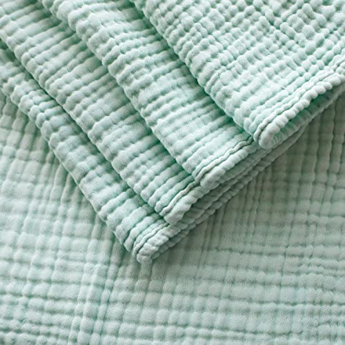 Baumwoll-Musselin-Decke, 4-lagig, Mint-Decken für Erwachsene, 150 x 210 cm, groß, leicht, weich, atmungsaktiv, Überwurfdecke von Generic