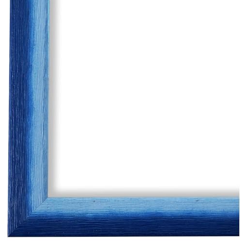 Bilderrahmen Blau Hell-Blau 40x60-40x60 cm - Modern, Shabby, Vintage - Alle Größen - handgefertigter Massiv-Holz Rahmen - München von Generic