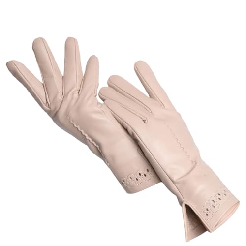 Damen-Handschuhe Aus Schaffell Für Warme Winter- Und Fleece-Lederhandschuhe Zum Autofahren Damen-Handschuhe Aus Schaffell Für Warme Winter- Und Fleece-Lederhandschuhe Zum Autofahren von Generic