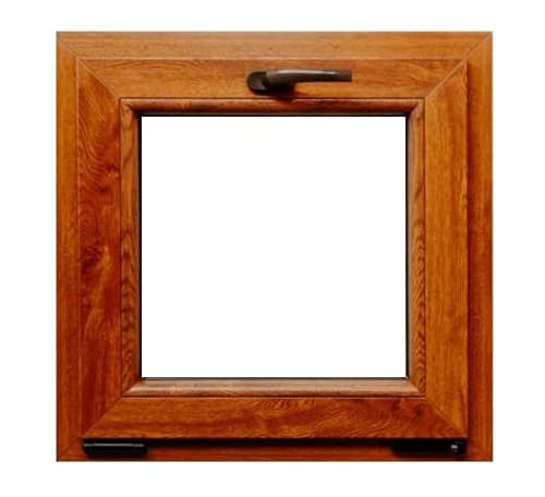 ECOPROF Kipp - Kellerfenster | Kunststoff Fenster | Gartenhaus Fenster | Maße: 50x60 cm (500x600 mm) | Farbe: Goldene Eiche (beidenseitig) | 70mm Profil von ECOPROF.eu