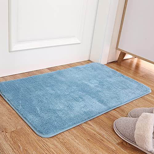 Generic VLHU Fußabtreter Innen Robuste Anti-rutsch Innenbereich Maschinenwaschbar weiche Fußmatte Super Absorbent Water Low Profile Mats (Quiet Blue_45x70_cm), Polyester von Generic