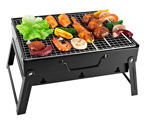 Holzkohlegrill BBQ Grills Klappgrill Tischgrill Tragbarer Reisegrill Outdoor Picknick Campinggrill -35cm x 27cm x 19.5cm von Generic