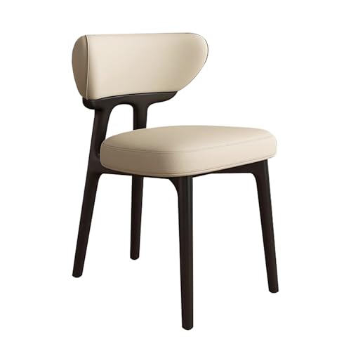 Moderner Polsterstuhl Esszimmerstuhl mit geschwungener Rückenlehne Kunstleder Sitz und Holzbeine, stilvoller Akzentstuhl für Küche, Wohnzimmer und Café Moderner Polsterstuhl Esszimmerstuhl mit geschwungener Rückenlehne Kunstleder Sitz und Holzbeine, stilvoller Akzentstuhl für Küche, Wohnzimmer und Café von Generic