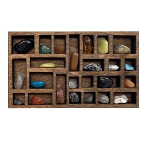 Schmuckregal Rustikales Miniatur-Aufbewahrungsregal, Schweberegal aus mit 25 Fächern, langlebig und robust, platzsparendes Hängeregal aus für Kleinteile Schmuckregal Rustikales Miniatur-Aufbewahrungsregal, Schweberegal aus mit 25 Fächern, langlebig und robust, platzsparendes Hängeregal aus für Kleinteile von Generic