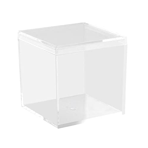 Transparente Acryl-Box, kleine, quadratische Aufbewahrungsbox, dekorative transparente Schmuckschatulle, Geschenkdeckel, Süßigkeiten mit Behältern von Generic