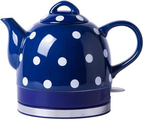 Wasserkocher Eleaktrischer Keramik-akku-wasserkocher Teekanne-Retro 1,0 L, 1000 W Wasserecht Für Tee, Kaffee, Suppe, Haferflocken - Abnehmbarer Boden, Trockenkochschutz, Blue Wasserkocher Eleaktrischer Keramik-akku-wasserkocher Teekanne-Retro 1,0 L, 1000 W Wasserecht Für Tee, Kaffee, Suppe, Haferflocken - Abnehmbarer Boden, Trockenkochschutz, Blue von Generic