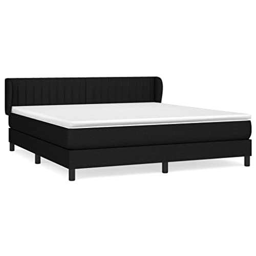 Genérico Wenjingqi 3126415 Boxspringbett mit Matratze, Stoff, Schwarz, 160 x 200 cm Genérico Wenjingqi 3126415 Boxspringbett mit Matratze, Stoff, Schwarz, 160 x 200 cm von Genérico