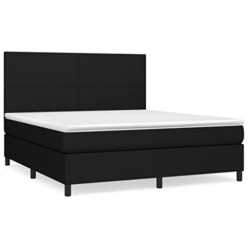 Genérico Wenjingqi 3141627 Boxspringbett mit Matratze, Stoff, Schwarz, 160 x 200 cm Genérico Wenjingqi 3141627 Boxspringbett mit Matratze, Stoff, Schwarz, 160 x 200 cm von Genérico