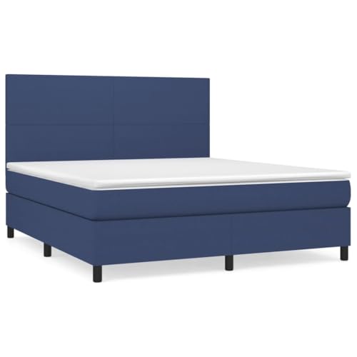 Genérico Wenjingqi 3141631 Boxspringbett mit Matratze, Stoff, Blau, 160 x 200 cm Genérico Wenjingqi 3141631 Boxspringbett mit Matratze, Stoff, Blau, 160 x 200 cm von Genérico