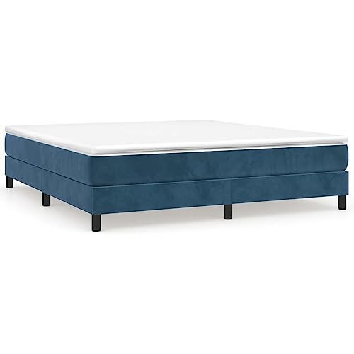 Genérico Wenjingqi 3144343 Boxspringbett mit Matratze, Samt, Dunkelblau, 160 x 200 cm, Blau Genérico Wenjingqi 3144343 Boxspringbett mit Matratze, Samt, Dunkelblau, 160 x 200 cm, Blau von Genérico