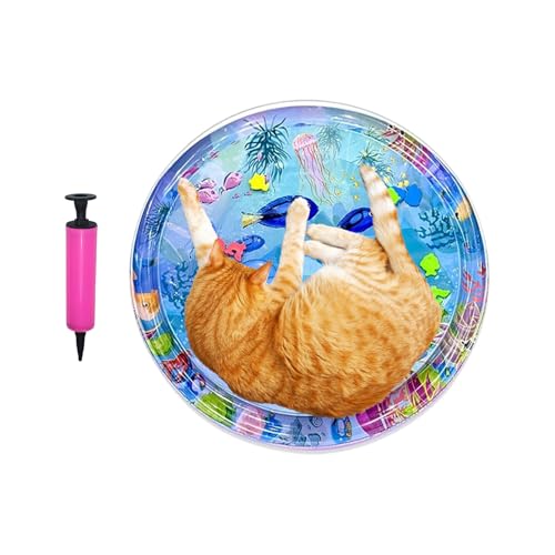 Sensorische Wassermatte für Katzen, sensorische Wassermatte mit Pumpe zum Aufblasen, Kühlkissen, dick, für Tiere gegen Wärme, Alltag, Reisen, drinnen und draußen Sensorische Wassermatte für Katzen, sensorische Wassermatte mit Pumpe zum Aufblasen, Kühlkissen, dick, für Tiere gegen Wärme, Alltag, Reisen, drinnen und draußen von Générique