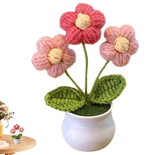 Topfblumen zum Häkeln, Sonnenblumen-Topf-Häkel-Kits, zum Muttertag, handgefertigte gehäkelte Topfblumen, Topf-Geschenk von Générique