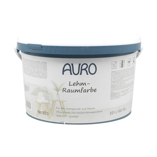 AURO Lehm-Raumfarbe - Nr. 333-10 Liter weiß Wandfarbe für den Innenbereich von Auro