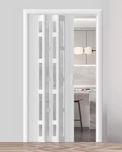 Akkordeon-Falttür aus mattiertem Acryl-PVC, Magnetverschluss für einfache Installation, ideal für Schrank, Küchenschrank, Trennwand Akkordeon-Falttür aus mattiertem Acryl-PVC, Magnetverschluss für einfache Installation, ideal für Schrank, Küchenschrank, Trennwand von Generisch